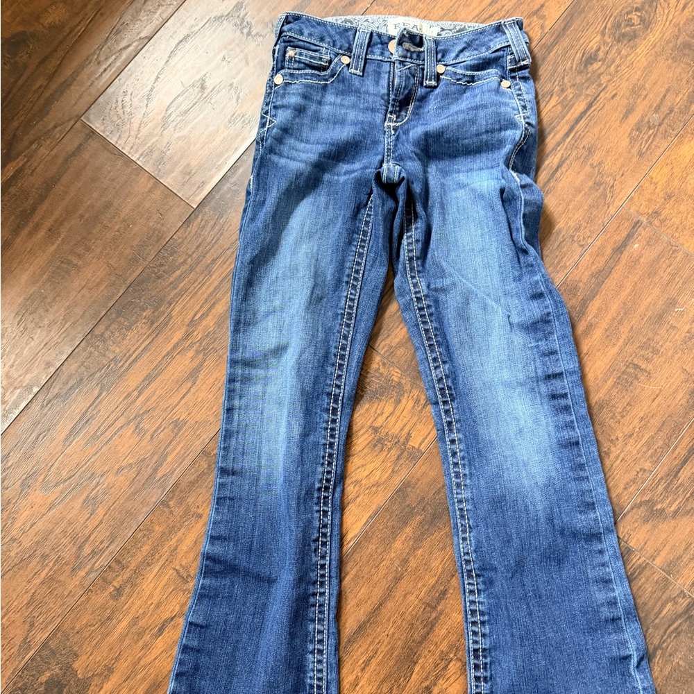 Ariat Girls Boot Cut Jeans in Deep Blue